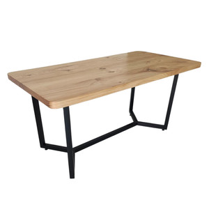 Traditional <b>Pine</b> Wood Farmhouse Dining <b>Table</b> & 4 Antique Upholstered Leather Aster Chairs (CBBA142) - Product Image 2