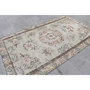 พรมวินเทจตุรกีขนาดใหญ่ 5.2x8.6 ฟุต สีน้ำตาลแดงลายตาราง - Product Image 4