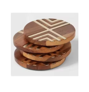 Los más exigentes posavasos de madera bellamente hechos a mano decoración de vajilla tazas de bebidas posavasos al precio más bajo - Product Image 4