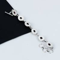 Pulsera de Plata de Ley 925 Hecha a Mano con Turquesa Dahila Kingman, Amuleto Vintage, Certificada por Terceros, Regalo de Acción de Gracias