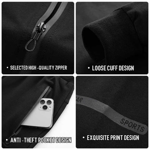 Chándal de entrenamiento deportivo para hombre, conjunto de dos piezas con cremallera personalizada de verano, chándal de alta calidad para hombre - Product Image 6