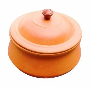 Best Modern Eco-Friendly <b>Clay</b> Handi Yogurt <b>Pot</b> with Glass Cover Handmade Indian <b>Clay</b> <b>Cookware</b> for Serving - Product Image 1