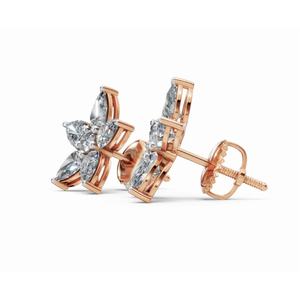 Pendientes de Diamantes Nebula Shine Bloom, Oro de 9 KT, 14 KT, 18 KT, Corte Pera, Joyería Cultivada en Laboratorio, Venta al por Mayor, Proveedor de Exportación OEM B2B - Product Image 6