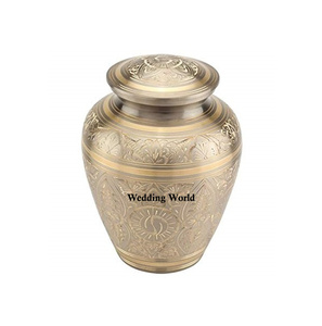 Urnas clásicas de latón para adultos, urnas de cremación hechas a mano de diseño elegante, suministros funerarios de Metal de alta calidad, venta al por mayor - Product Image 1