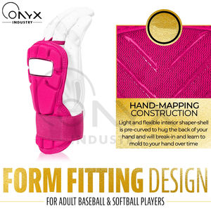 อุปกรณ์ป้องกันมือสำหรับตีเบสบอล ONYX INDUSTRY น้ำหนักเบา ระบายอากาศได้ดี ป้องกันแรงกระแทกสูง สวมใส่สบาย ปรับแต่งได้ - Product Image 3