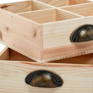 Natural Fir Wood 4-Section Serving Tray Eco-Friendly Decorative Platter for Food Serving - Product Image 2