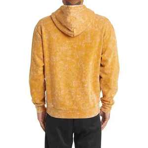 Pulls à capuche délavés à l'acide de la meilleure qualité pour hommes, personnalisables avec votre propre logo, impression numérique teinte unie pour l'hiver - Product Image 2