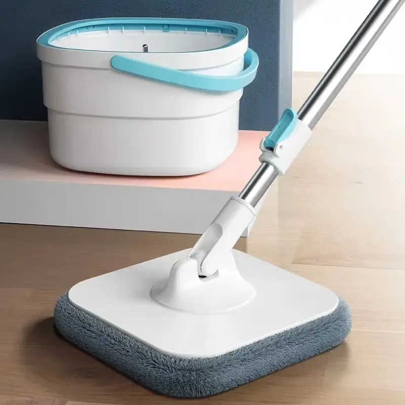 Kunden spezifische Hot Deals Großhandel Magic Spin Mikro faser mopp mit Reinigungs mopp und rostfreiem Twisted Pole Mop