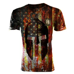 Nouveau design, logo personnalisé, t-shirts pour hommes à manches courtes, couleur unie, 100% coton tricoté, impression numérique, respirant - Product Image 2