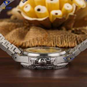 Relojes sencillos de acero inoxidable para hombre, relojes analógicos de cuarzo con diamantes de cara grande, números arábigos romanos impermeables clásicos para hombre Dr - Product Image 5