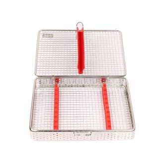 Caja de Esterilización de Malla de Alambre de Acero Inoxidable Manual de 10 Piezas, Certificación CE Clase II, Almacenamiento de Instrumentos Dentales para Uso Quirúrgico - Product Image 2