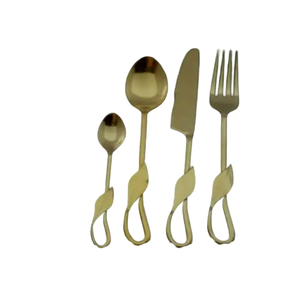 Cubiertos de acero inoxidable, juego de cubiertos, hecho a mano, diseño único, juego de cubiertos de Metal plateado, cubiertos útiles para restaurante y Hotel - Product Image 6