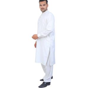 Shalwar Kameez pakistanais respirant pour hommes, de haute qualité, décontracté, personnalisé, uni, tenue culturelle nationale, Salwar Kameez pour hommes - Product Image 4
