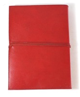 Carnet de notes personnalisé en cuir véritable rouge vintage, couverture unie, rechargeable, fournitures de bureau, cadeau