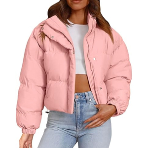 Chaquetas Acolchadas para Mujer, Venta Directa de Fábrica, Resistentes al Viento, Transpirables, Rellenas de Algodón, Detalles de Piel de Oveja, Alta Calidad, Asequibles, OEM - Product Image 1