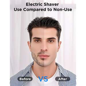 Rasoir électrique sans fil rechargeable pour homme, lame flottante, tondeuse à barbe de précision, écran LED (IPX7), rasoir rotatif pour le visage - Product Image 6