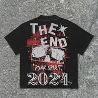 Service OEM personnalisé, T-shirt unisexe surdimensionné en coton lourd 100% tricoté, délavé à l'acide, de haute qualité, pré-rétréci, 300g, col rond