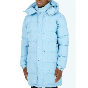 Chaqueta de Invierno para Hombre, Impermeable, Transpirable, Gruesa y Cálida, con Capucha, Acolchado Suave, Tela de Jean con Burbujas, Colores y Tallas Personalizables - Product Image 2