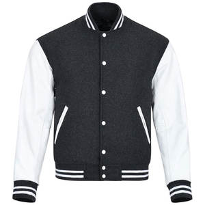 Chaqueta Universitaria Clásica de Doble Botonadura, Resistente al Viento, Material de Lana y PU de Primera Calidad, Bordado Personalizado, MOQ Bajo, Envío Global - Product Image 4