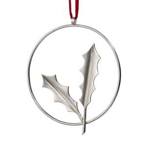 Metal <b>Christmas</b> <b>hanging</b> ornaments for decorating holiday <b>tree</b> with handmade design and rustic vintage festive look - Product Image 3