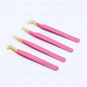 4 pinces à cils incurvées de précision antistatiques pince à cils droite nouvelle arrivée volume pince à cils ensemble - Product Image 6