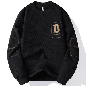 Sweat-shirts à col rond personnalisé-Pull pour hommes-T-shirts à manches longues en polaire épaisse vierge pour vêtements décontractés et de sport - Product Image 1