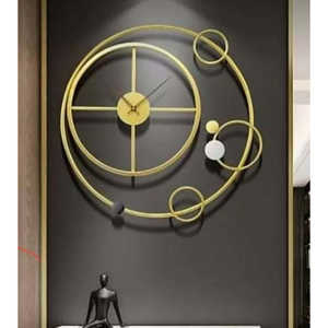 นาฬิกาคาร์โตโลหะทันสมัยสวยงาม24x24นิ้วรวมแบตเตอรี่1 AA - Product Image 1