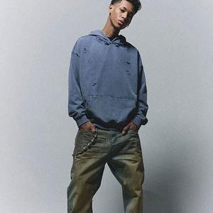 เสื้อมีฮู้ดผ้าฝ้ายหนาสำหรับผู้ชายเสื้อผ้าผู้ชายแบบมีฮู้ดพิมพ์โลโก้ตามสั่ง - Product Image 3