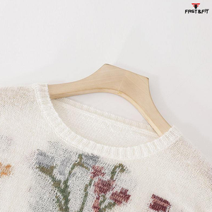 Suéter de Lana/Cachemira Grueso para Otoño, Mangas Largas Extra Grandes, Antibolitas, Transpirable, Estilo Casual, Logotipo Personalizado para Mujer - Product Image 3