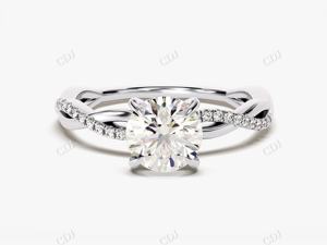 Anillo de compromiso personalizado chapado en oro rosa de plata de ley con diamante de moissanita VVS de alta calidad y el mejor regalo de aniversario para mujer - Product Image 2