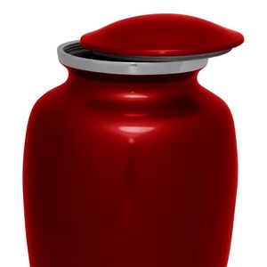 Hecho EN LA India Urnas de cremación de metal y cenizas de recuerdo Tarro de metal Verde Oliva Colores personalizados Venta al por mayor Precio de fábrica Urna funeraria - Product Image 3