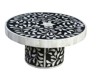 Hot <b>Sale</b> Reusable Eco-Friendly Bone Inlay <b>Cake</b> <b>Stand</b> Dessert Platters Tray Base <b>Cake</b> Cover Baking Turntables Wedding - Product Image 3