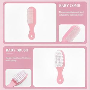 Kit de Cuidado para Bebés 10 en 1, Set de Cepillo y Peine para Uñas y Cabello, Color Rosa, Portátil, para Manicura y Pedicura - Product Image 5