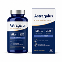 Complément personnalisé d'extrait d'Astragale 500mg en capsules – Stimulateur du système immunitaire avec gingembre, sureau et zinc – Capsules ODM Marque Privée