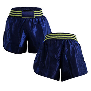 Nouveaux arrivages de shorts de combat Muay Thai Shorts d'entraînement brodés sur mesure Shorts d'entraînement sportif en satin de soie fine Shorts de Muay Thai unisexes - Product Image 3