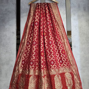 Premium pure georgette <b>dupatta</b> hand embroidery work ethnic wedding party wear women <b>scarf</b> wholesale oem supplier india - Product Image 1