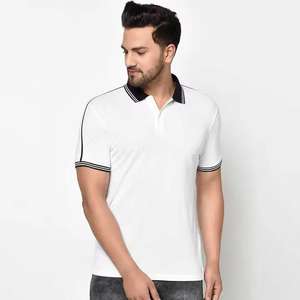 Polos en coton pour hommes de haute qualité Logo brodé personnalisé marque décontractée maison mode hommes hauts motif solide - Product Image 1