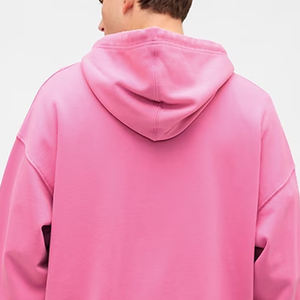 Sweat à capuche pour homme avec poignets côtelés et fermeture éclair, couleur unie, avec cordon de serrage réglable et logo personnalisé, vêtement décontracté pour l'hiver - Product Image 5