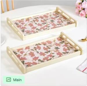 Sleek Rectangular Serving <b>Tray</b> with Handles Perfect for Serving <b>Drinks</b> and Organizing Items in Modern Style - Product Image 6