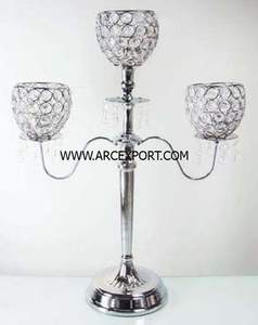 Candelabro hecho a mano plateado brillante Para Boda y fiesta de cumpleaños decoración de Calidad exclusiva candelabro antiguo - Product Image 5