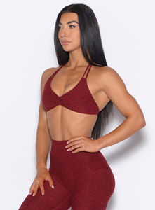 Soutien-gorge de sport à lacets sur le devant, design croisé dans le dos, respirant, extensible, haute performance, écologique, pour femmes, gym, fitness, yoga - Product Image 5