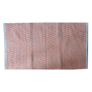 Venta al por mayor de alfombras de algodón tejidas a mano de textura suave diseños Jacquard geométricos a rayas para decoración de suelo de sala de estar y dormitorio - Product Image 1