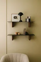 Serre-livres en aluminium et laiton bronzé, motif vertical décoratif moderne et minimaliste, style Art Déco, accessoire de bureau unique pour la maison et le bureau