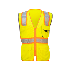 Premium Reflective Safety Work Vest Multi Pockets Construction Outer Wear <b>Road</b> Safety for Men Women Breathable Anti-Wrinkle - Product Image 1