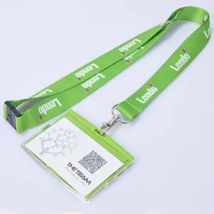 New Promotional Cheap Custom pu card holder badge reel lanyard with sublimation printing