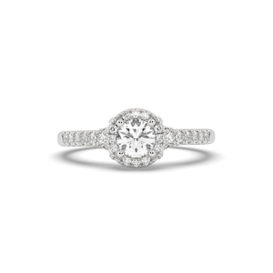 AJRETAIL Anillo de diamante cultivado en laboratorio de 1.152 quilates con tachuelas de oro blanco-F Color VVS Claridad - Product Image 1