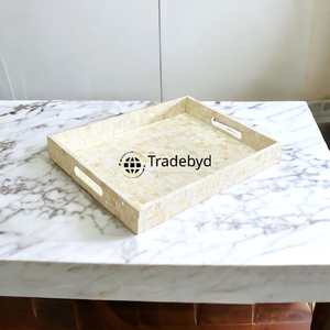 Bandeja con incrustaciones de nácar moderna hecha a mano de Tradebyd Bandeja decorativa de lujo de calidad superior para el hogar y el regalo - Product Image 4