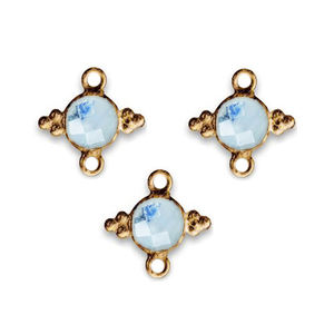 Colgante de bisel de piedras preciosas 6mm Piedra preciosa natural Oro de 18 quilates Vermeil Plata de Ley 925 Colgantes de bisel de lujo Colgante de curación de piedra natal - Product Image 5