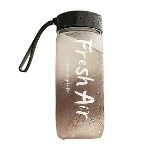 Transparent Frosted Portable Plastic Water Bottle Summer 600ml Outdoor Sports