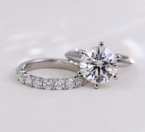 ชุดแหวนเพชรโมอิส Vvs1สีขาวทอง - Product Image 1